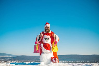 Eller yukarı adamla Santa