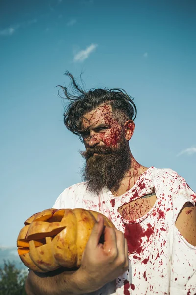 Soldado de guerra de Halloween o víctima — Foto de Stock