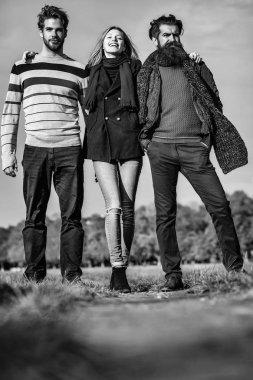 Gençler sonbahar Park