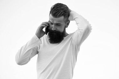 Cep telefonu olan adam.