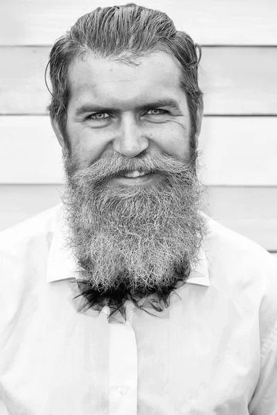 Homem barbudo com barba azul — Fotografia de Stock