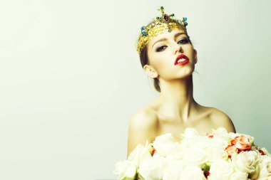 Kraliçe ile gül buketi