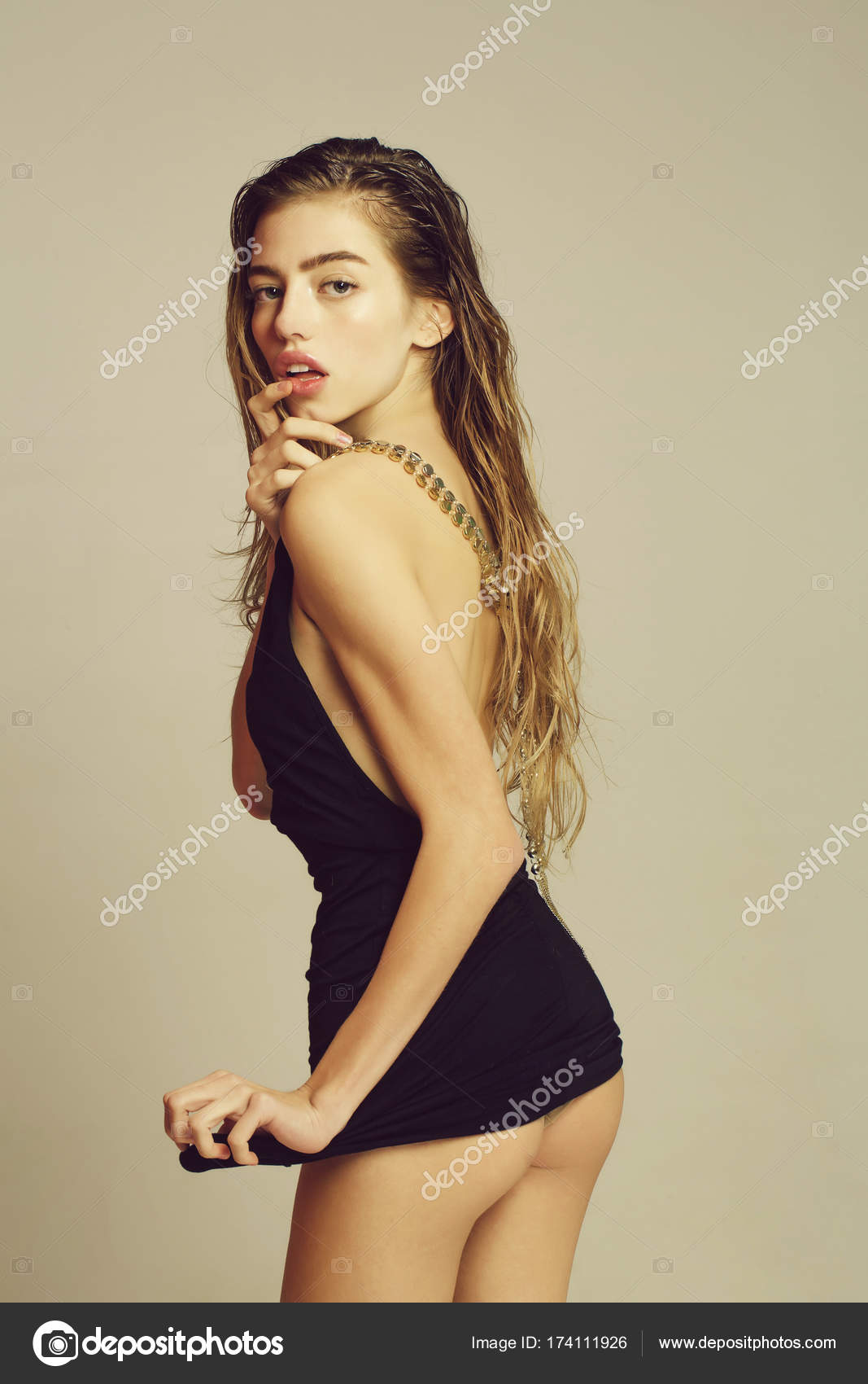 cute girl in short dress