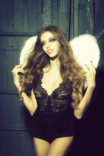 Angel sensual mujer —  Fotos de Stock