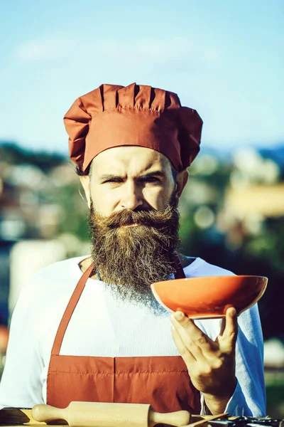 Barbudo hombre cocinero chef — Foto de Stock