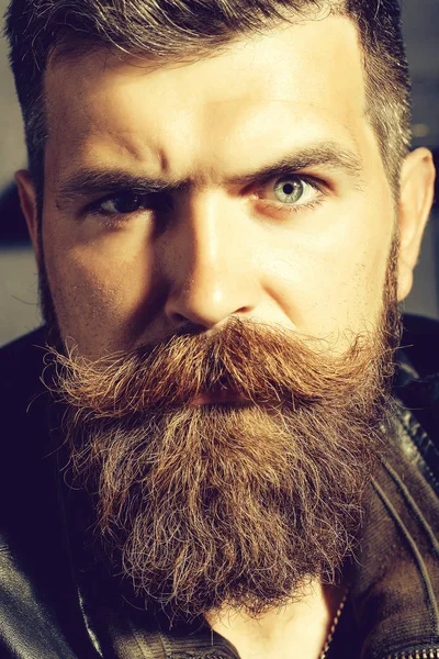 Frown barbă om hipster — Fotografie, imagine de stoc