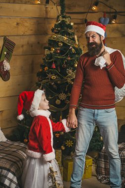 Yeni yıl küçük kız ve erkek, peri masalı.