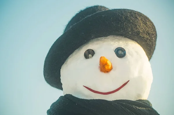 New year snowman spy agent. — Stock Photo, Image