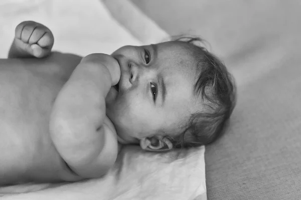 Baby boy on blanket — Stock Photo, Image