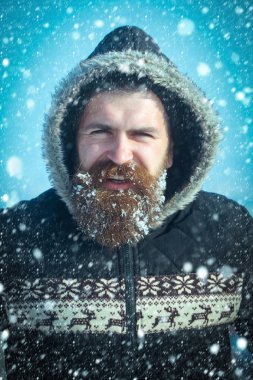 Hipster ceket ve hood.