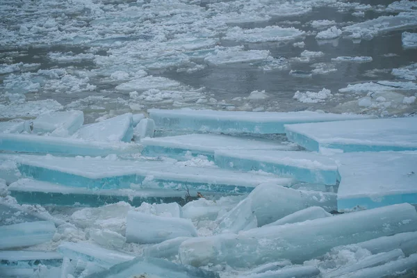 Zimní ice blok pozadí, nový rok. — Stock fotografie