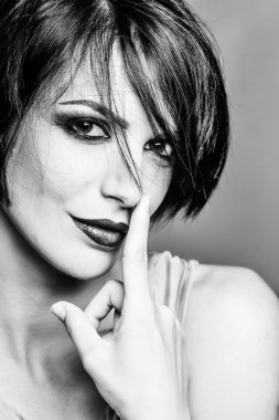 makyaj moda güzel kadınla
