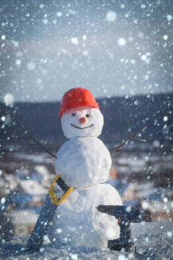 Kar gördüm ve tornavida ile yeni yıl kardan adam
