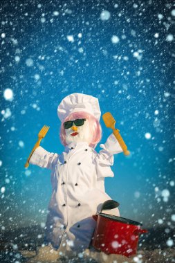 Kış partisi ve pişirme.