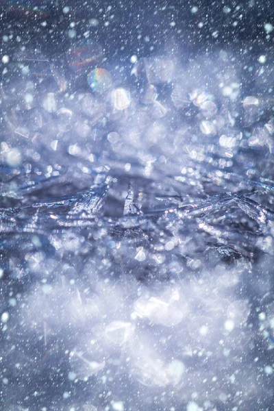 Natale, texture della finestra congelata . — Foto Stock