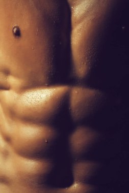 Erkek spor çıplak göbek