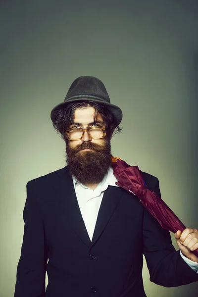 Handsome bearded hipster man