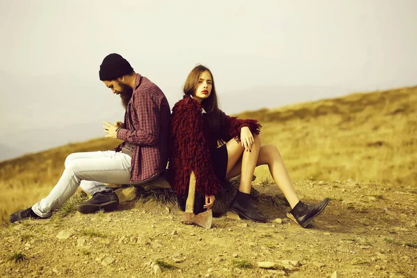 Couple on mountain top