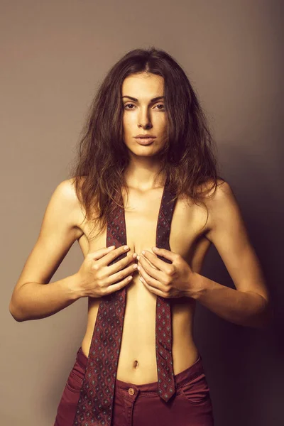 Sexy jovem mulher topless — Fotografia de Stock