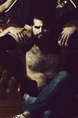 Adam kadın bacakları