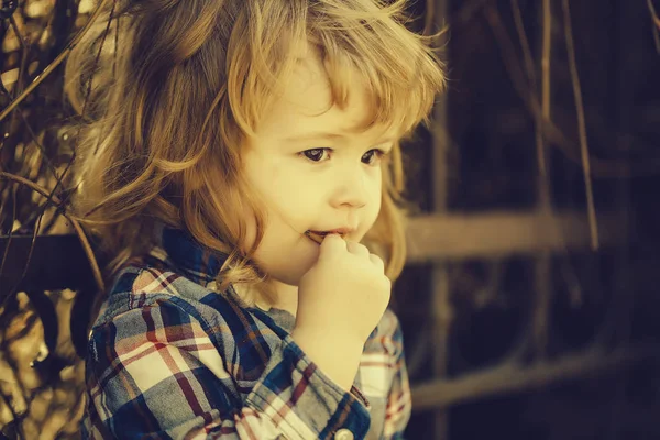 Pequeño chico al aire libre — Foto de Stock