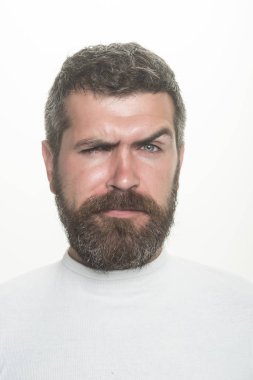 Hipster üzgün yüz ile.