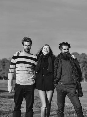 Gençler sonbahar Park