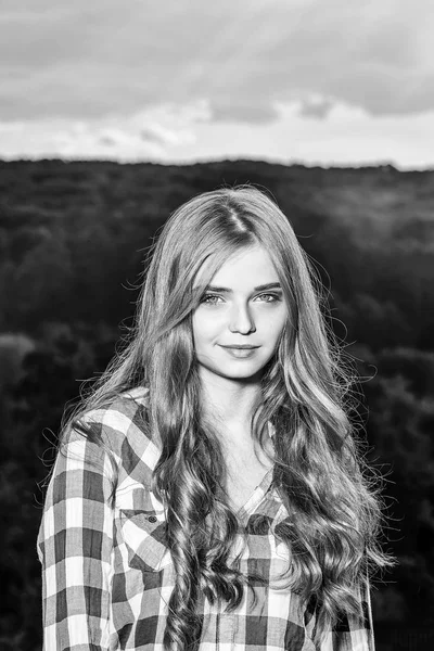 Pretty girl in shirt — Stock Photo, Image