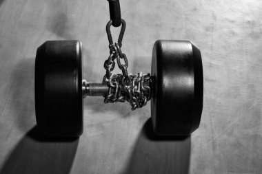 Kauçuk siyah metalik halter