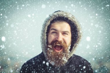 Hipster ceket ve hood.