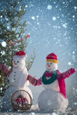 Noel ağacı ve boks gün.