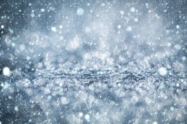 Kerstmis, bevroren venster textuur. — Stockfoto