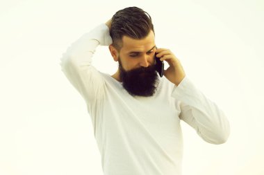 Cep telefonu olan adam.