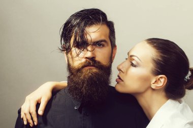 Genç şık seksi çift Studio