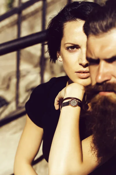 Menina bonita e homem bonito — Fotografia de Stock