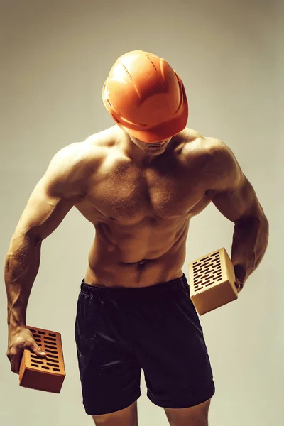 Mladý Pohledný Muž Macho Tvůrce Sexy Svalnatý Sportovní Silné Tělo — Stock fotografie
