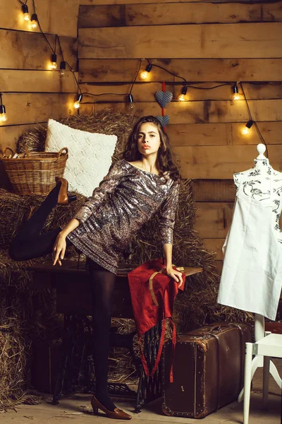 Rustik workhsop güzel kız