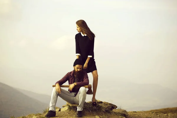 Couple on mountain top