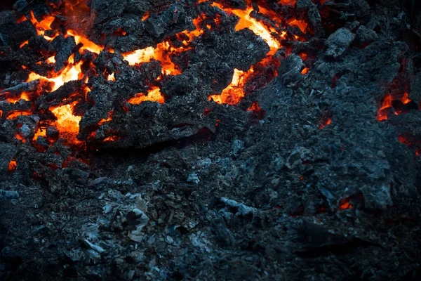 Magma texturizado superfície de rocha fundida — Fotografia de Stock