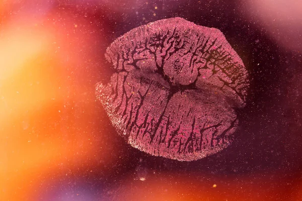 Lipstick kiss imprint, love.