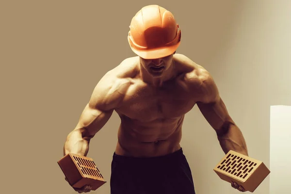 Young Handsome Macho Man Builder Sexy Muscular Athletic Strong Body — Stock Photo, Image