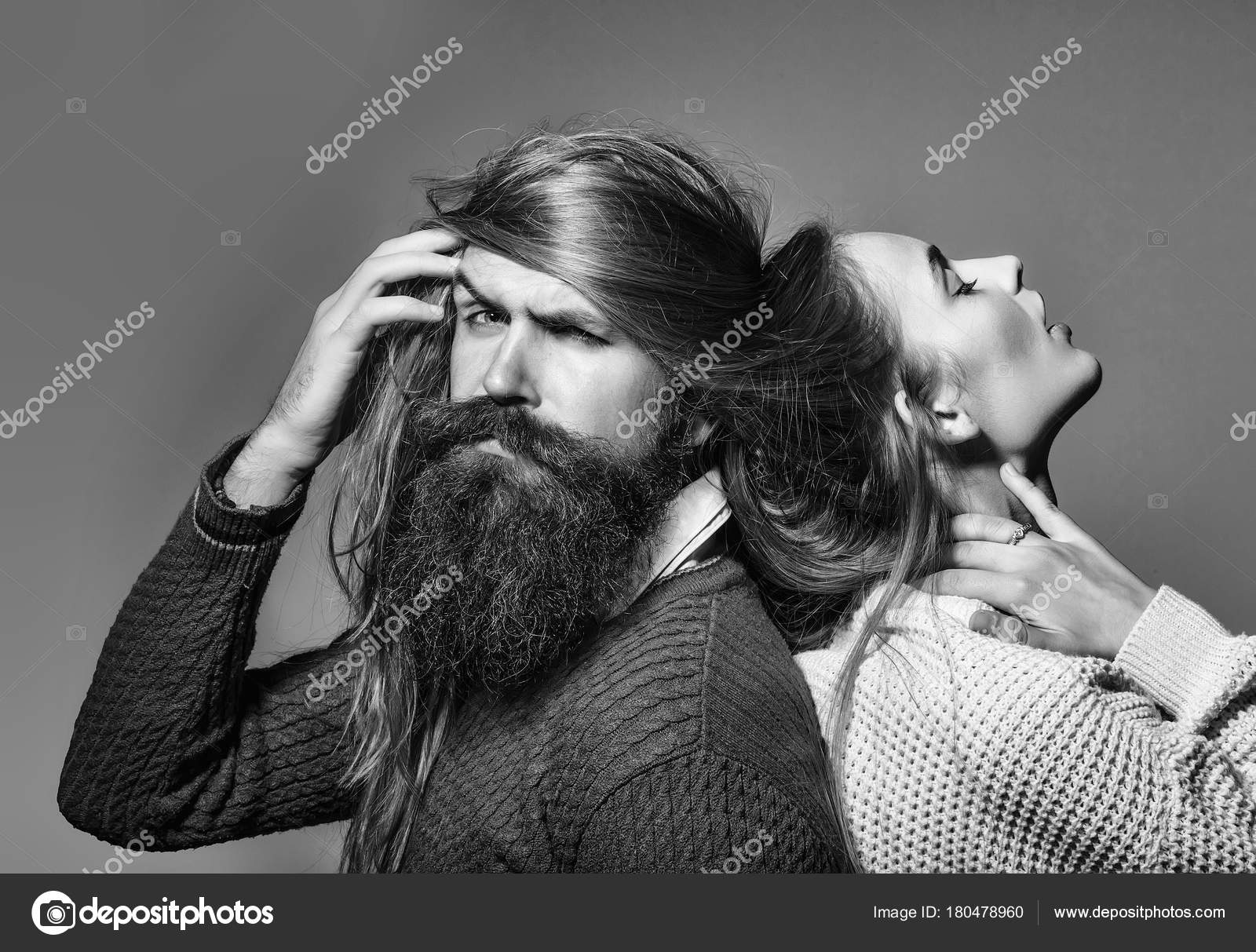 Young Couple With Messy Hair Stock Photo C Tverdohlib Com