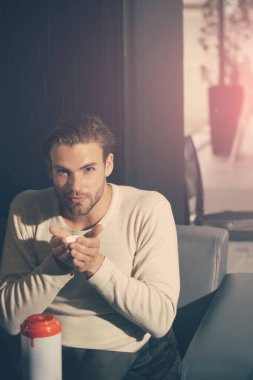 Maço içecek çay teabowl üzerinden termos içinde