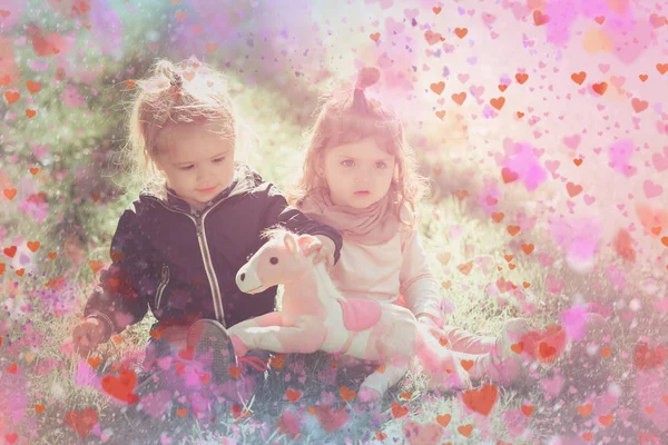 Beautiful children. valentines day. — Stock Photo, Image