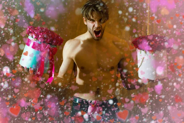 De Gift van de dag van de sexy Valentijnskaart. homo — Stockfoto