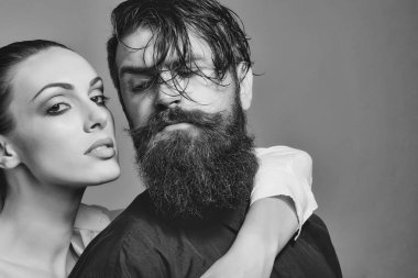 Genç şık seksi çift Studio