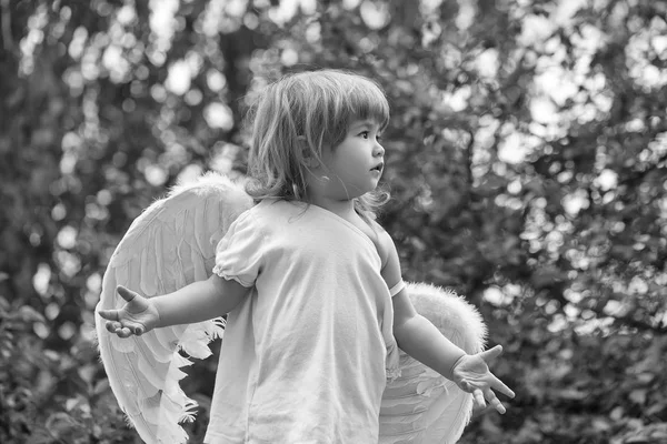 Petit garçon dans les ailes d'ange — Photo