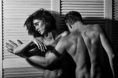 kas maço erkek ve çok seksi kadın genç Çift