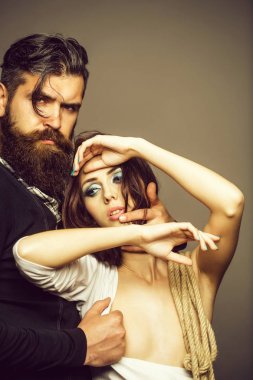 seksi çift ip ile