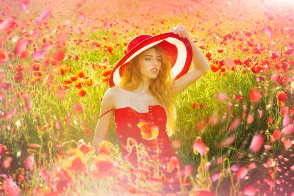 セクシーな女の子, シュメールの花。春の花. — ストック写真